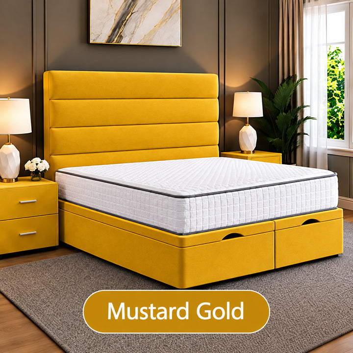 Prime Linear Panel Divan Ottoman Storage Bed Frame