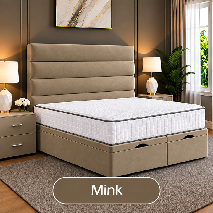 Prime Linear Panel Divan Ottoman Storage Bed Frame