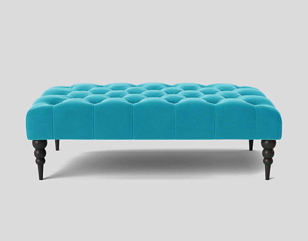 Alyana Rectangle Chesterfield Upholstered Footstool