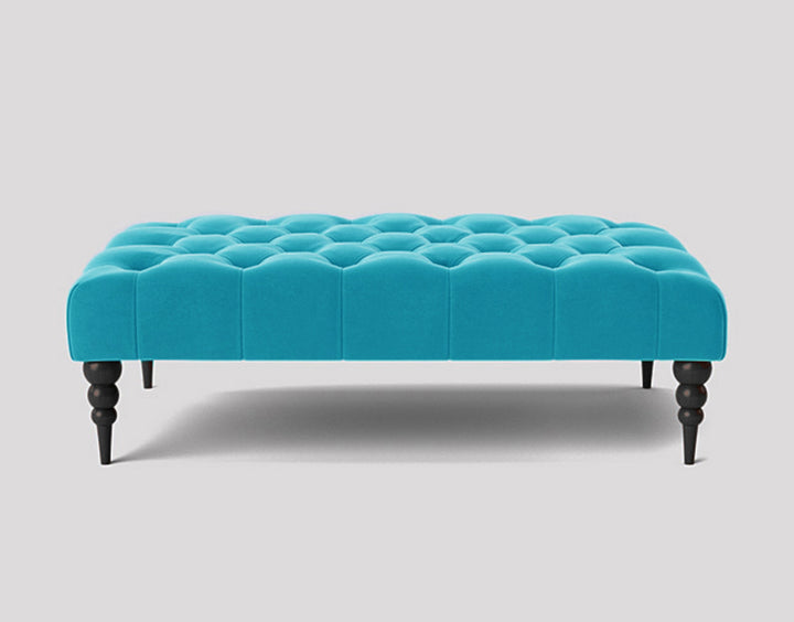 Alyana Rectangle Chesterfield Upholstered Footstool
