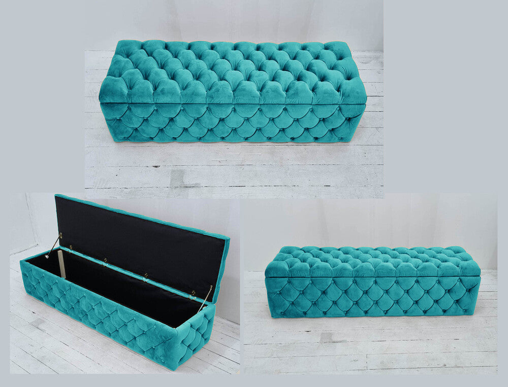 Lux Italian Large Ottoman Box - Blanket Box