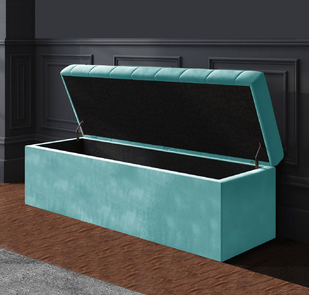 SD Plush Ottoman storage Box