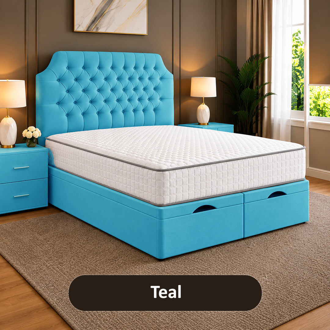 Monzo Chesterfield Tufted Divan Storage Ottoman Bed Frame