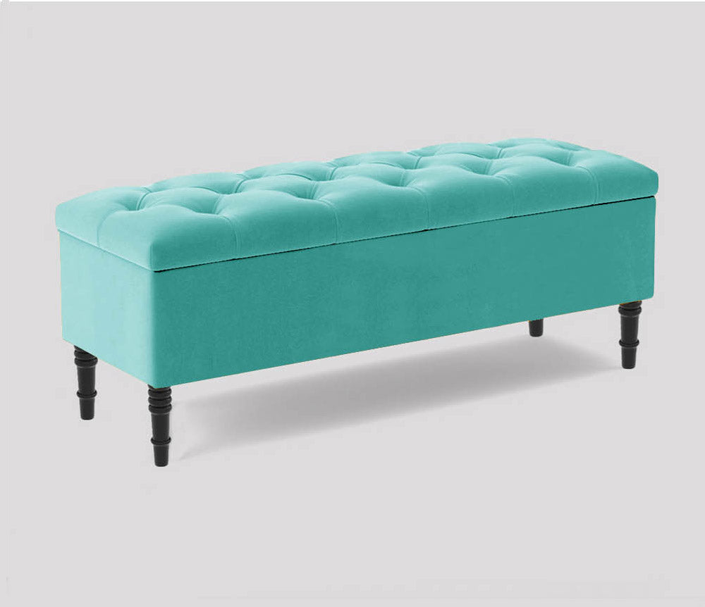 Swiss Chesterfield Upholstered Footstool