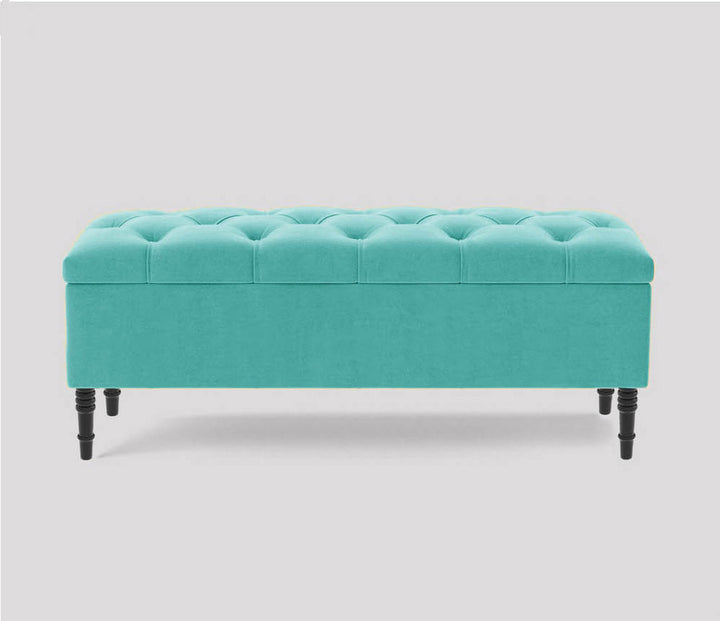 Swiss Chesterfield Upholstered Footstool