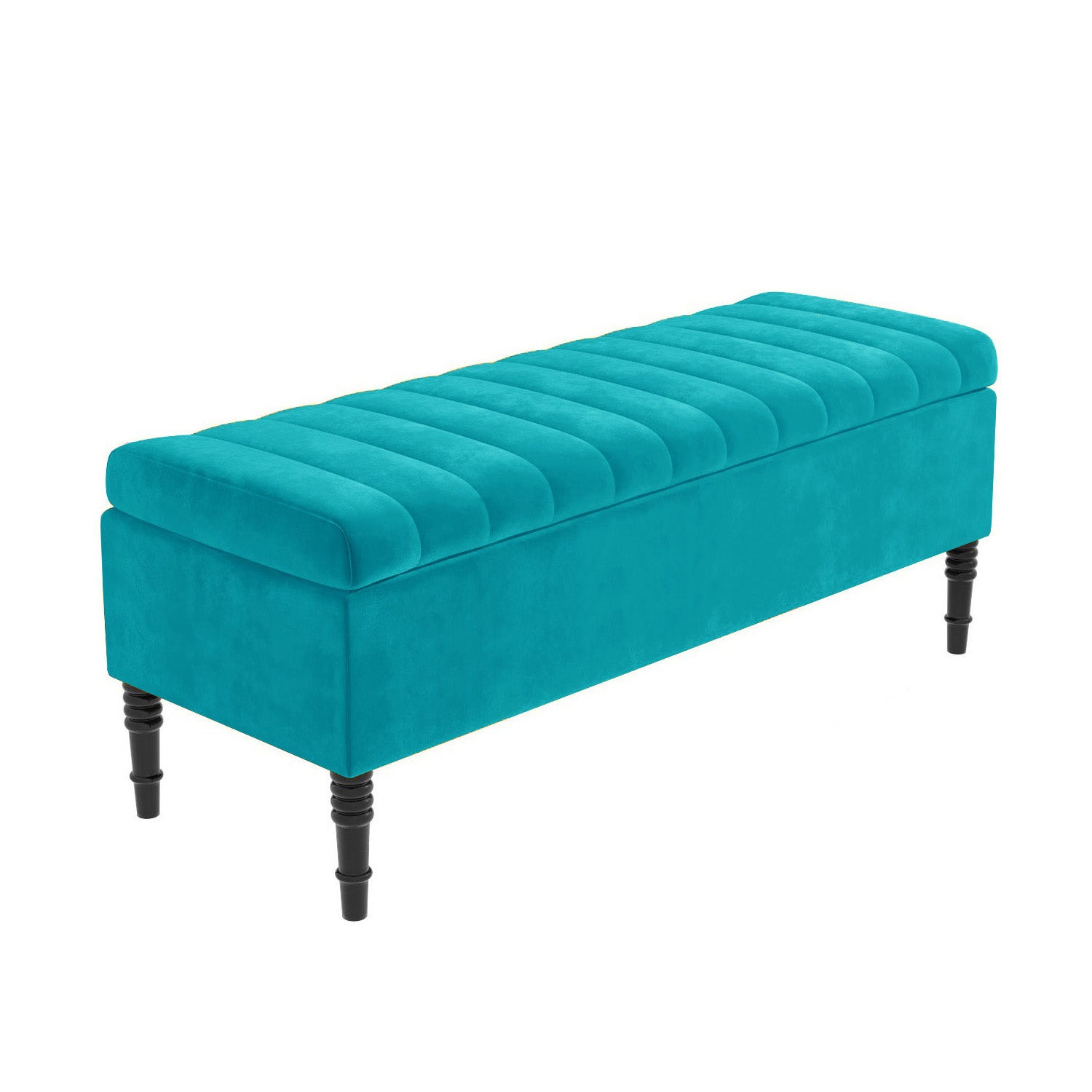 Paris Striped Ottoman Bench with storage
