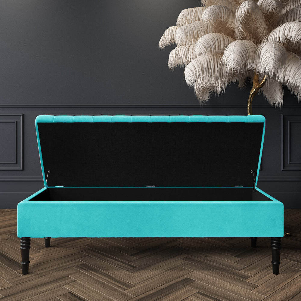 Safar Velvet Bench with Storage