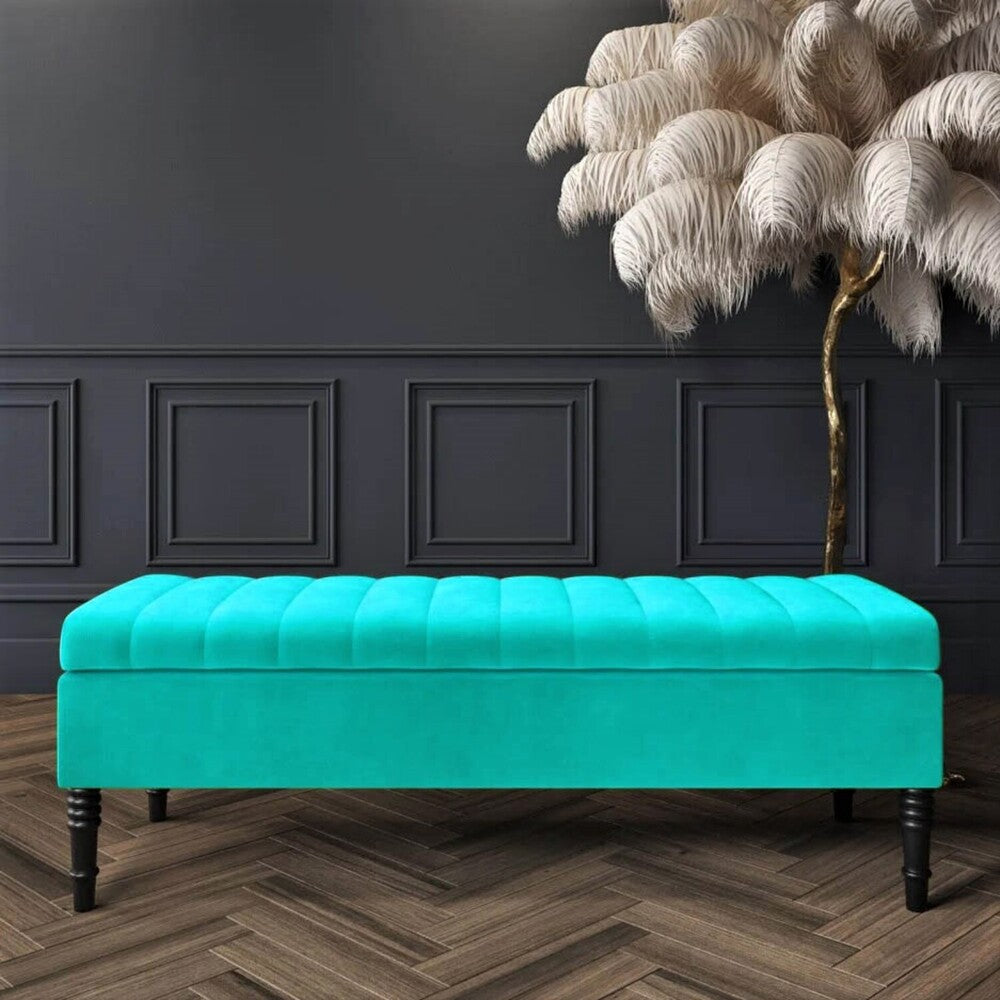 Safar Velvet Bench with Storage