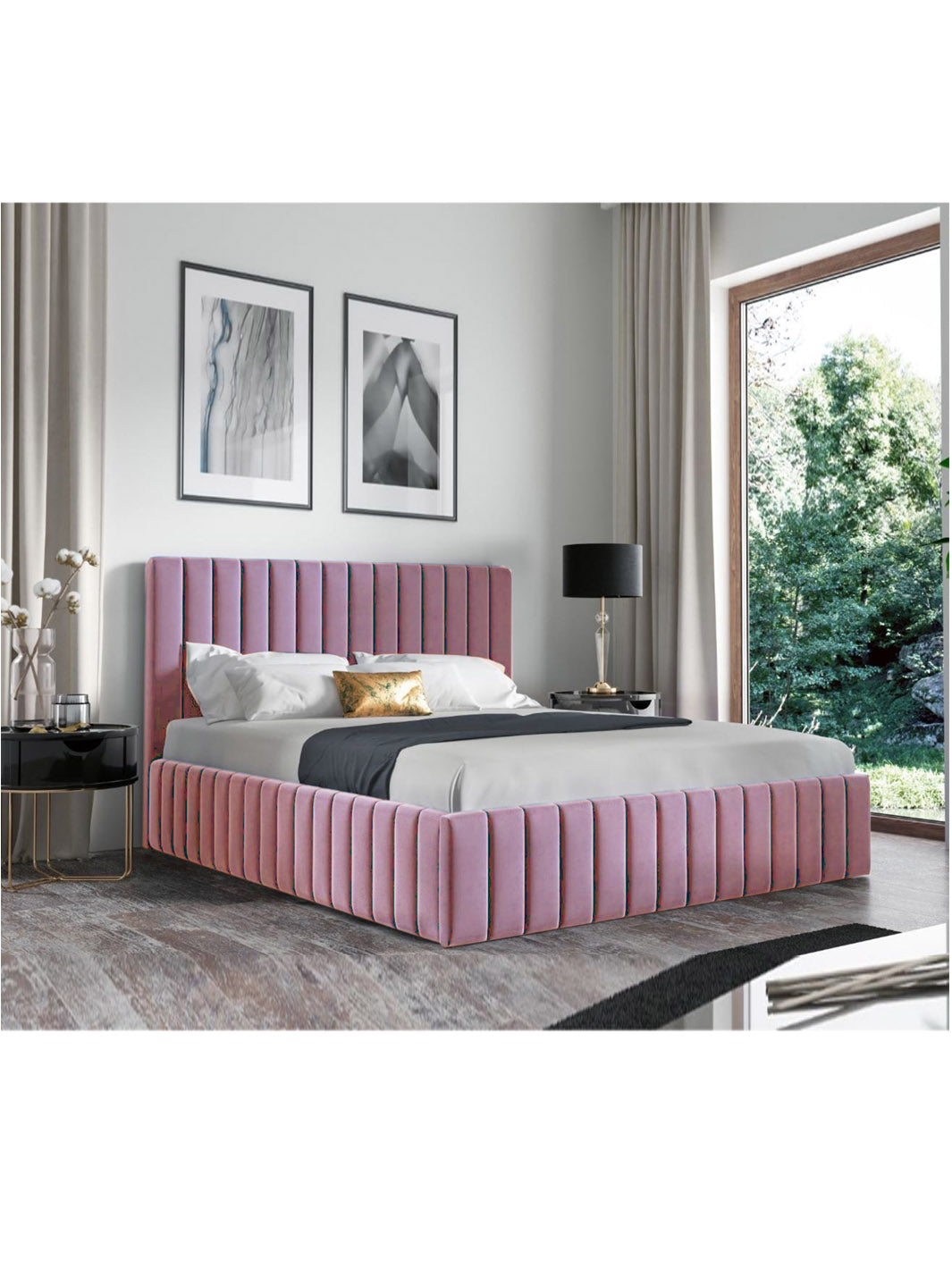 Paris Lined Upholstered Bed Frame