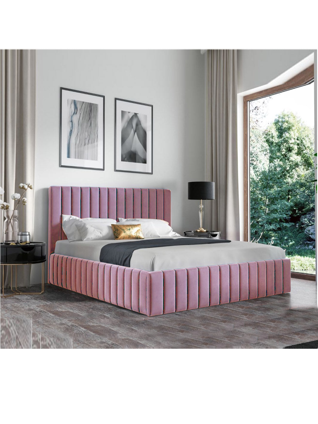 Paris Lined Upholstered Bed Frame