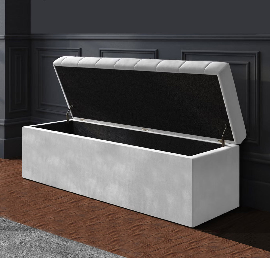 SD Plush Ottoman storage Box