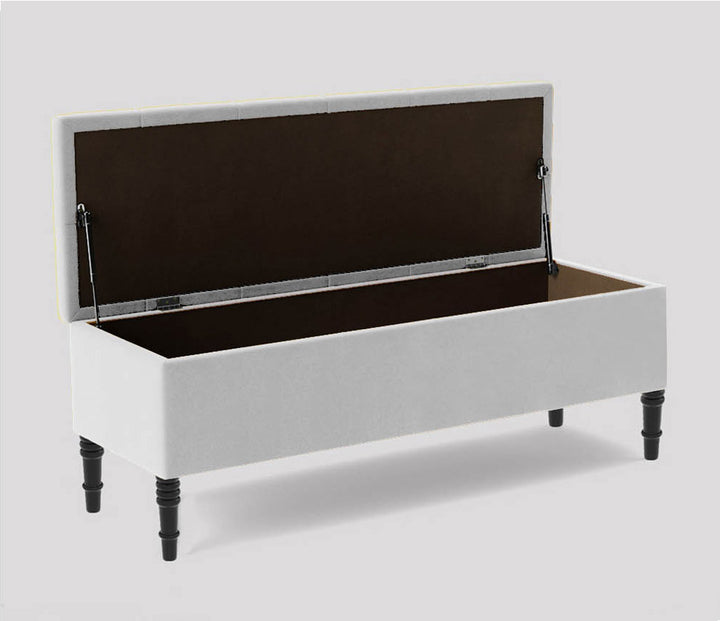 Swiss Chesterfield Upholstered Footstool