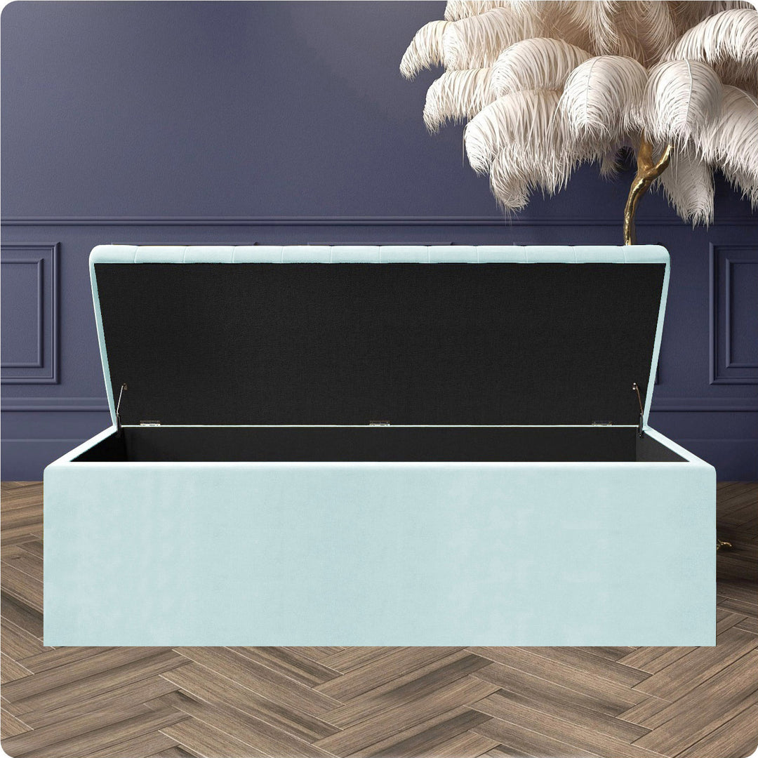 Safar Large Ottoman Storage Box - Upholstered Blanket Box