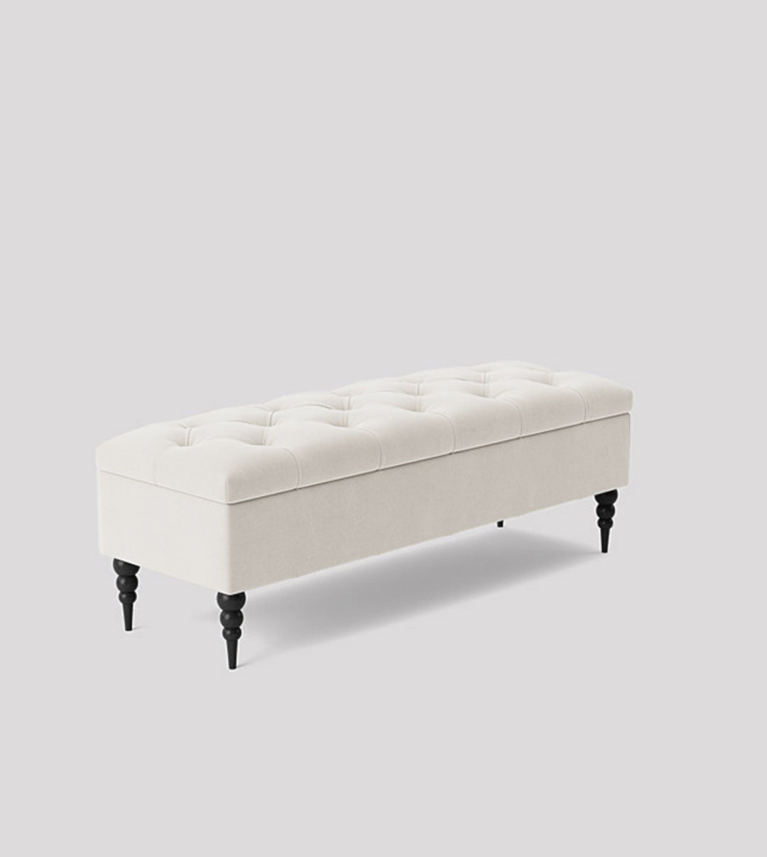 Safar Chesterfield Shoe Storage Bench with Legs