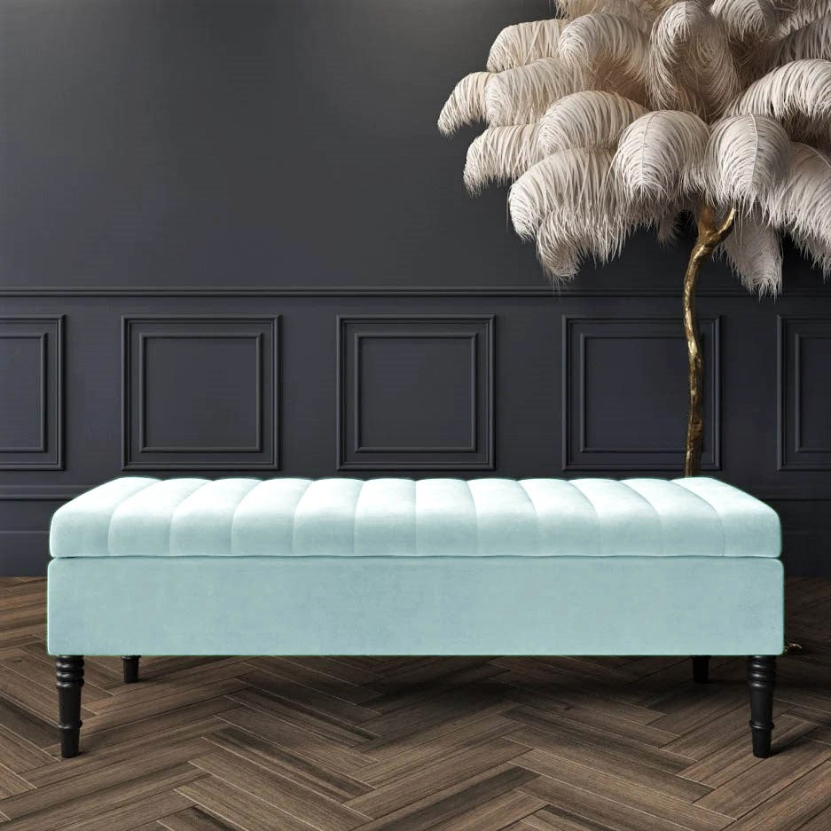 Safar Velvet Bench with Storage