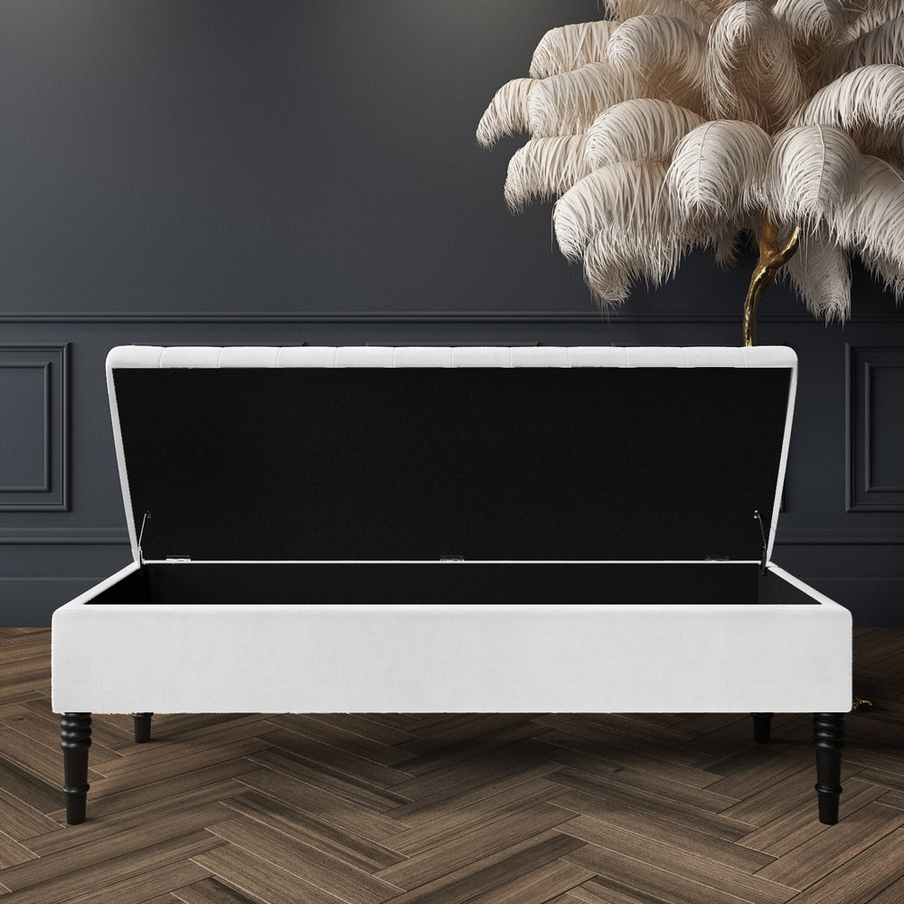 Safar Velvet Bench with Storage