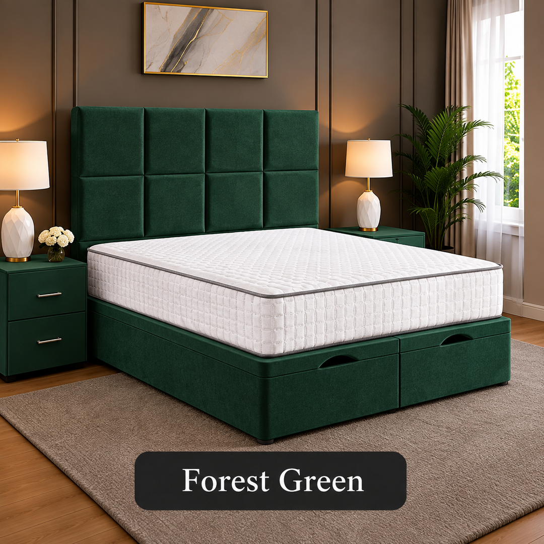 Noble Square Cubed Divan Storage Ottoman Bed Frame