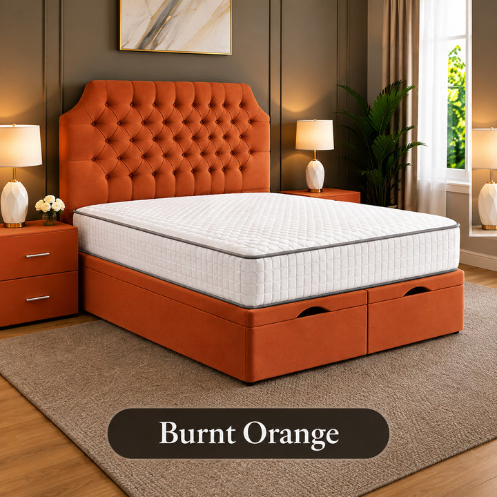 Monzo Chesterfield Tufted Divan Storage Ottoman Bed Frame