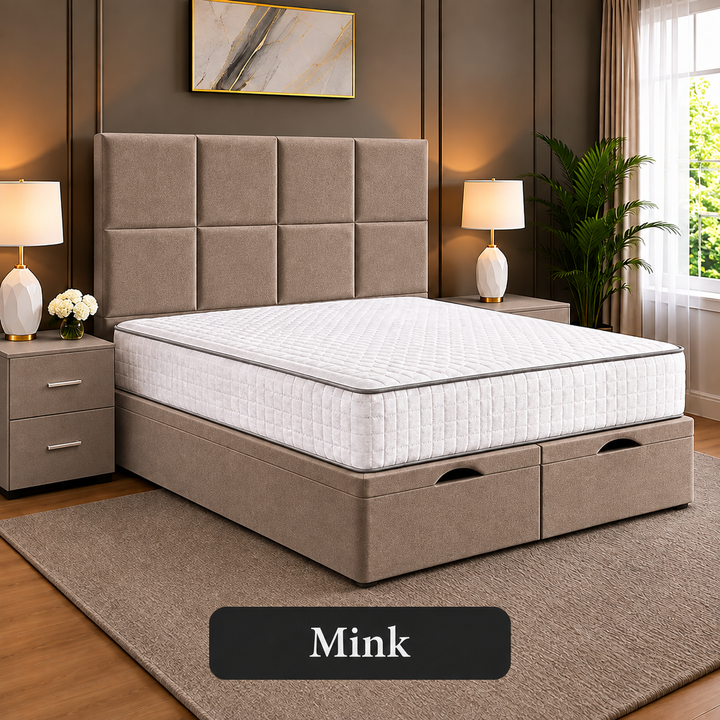 Noble Square Cubed Divan Storage Ottoman Bed Frame