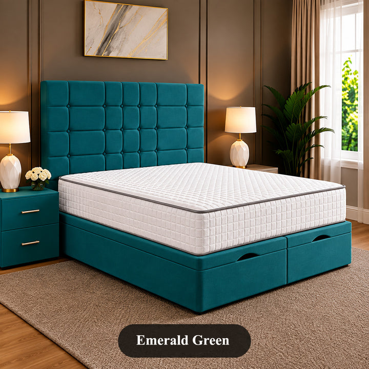 Eden Tufted Panelled Divan Storage Ottoman Bed Frame