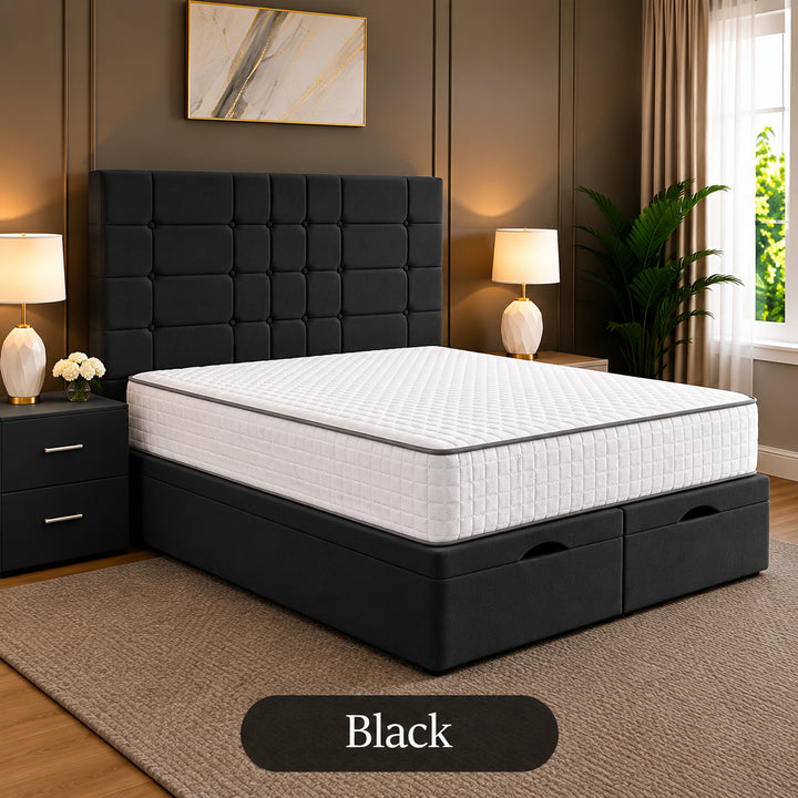 Eden Tufted Panelled Divan Storage Ottoman Bed Frame