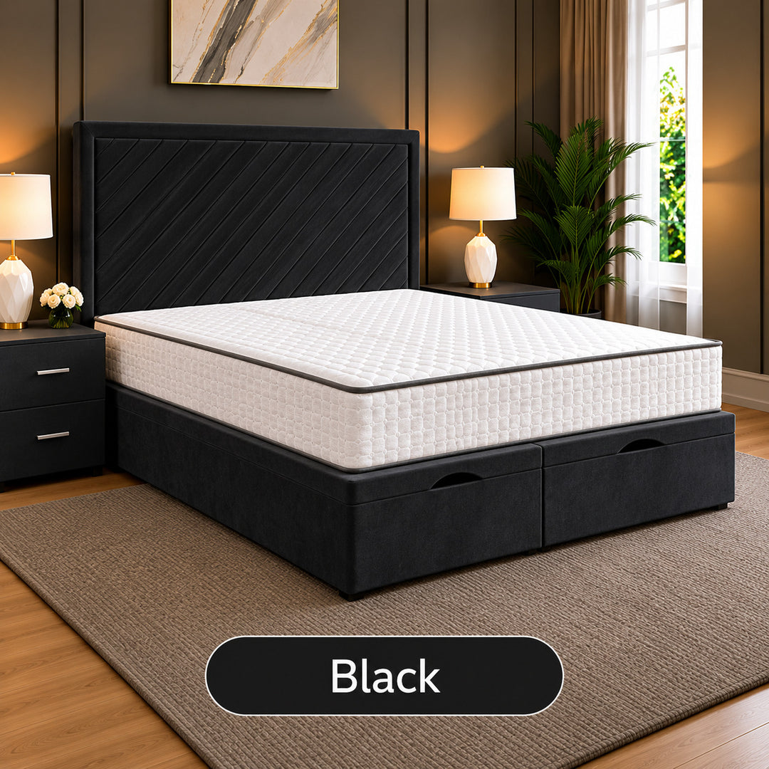 Leo Divan Plain Ottoman Storage Bed Frame