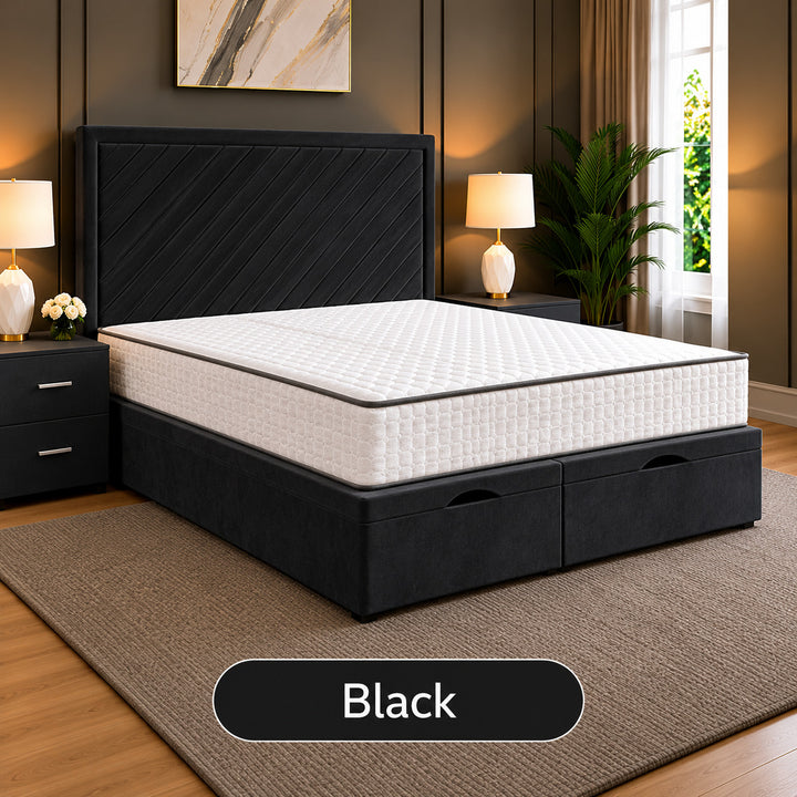 Leo Divan Plain Ottoman Storage Bed Frame