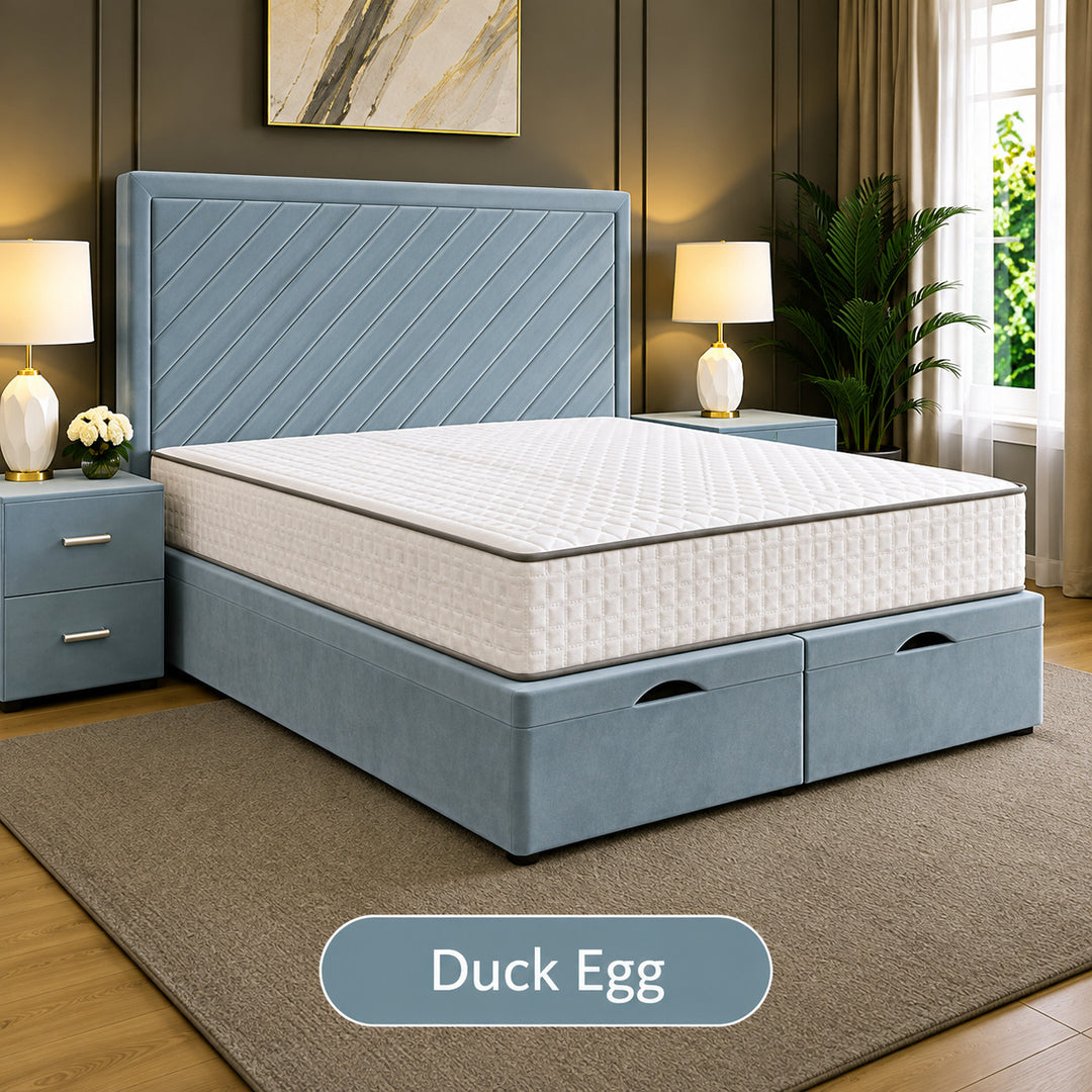 Leo Divan Plain Ottoman Storage Bed Frame