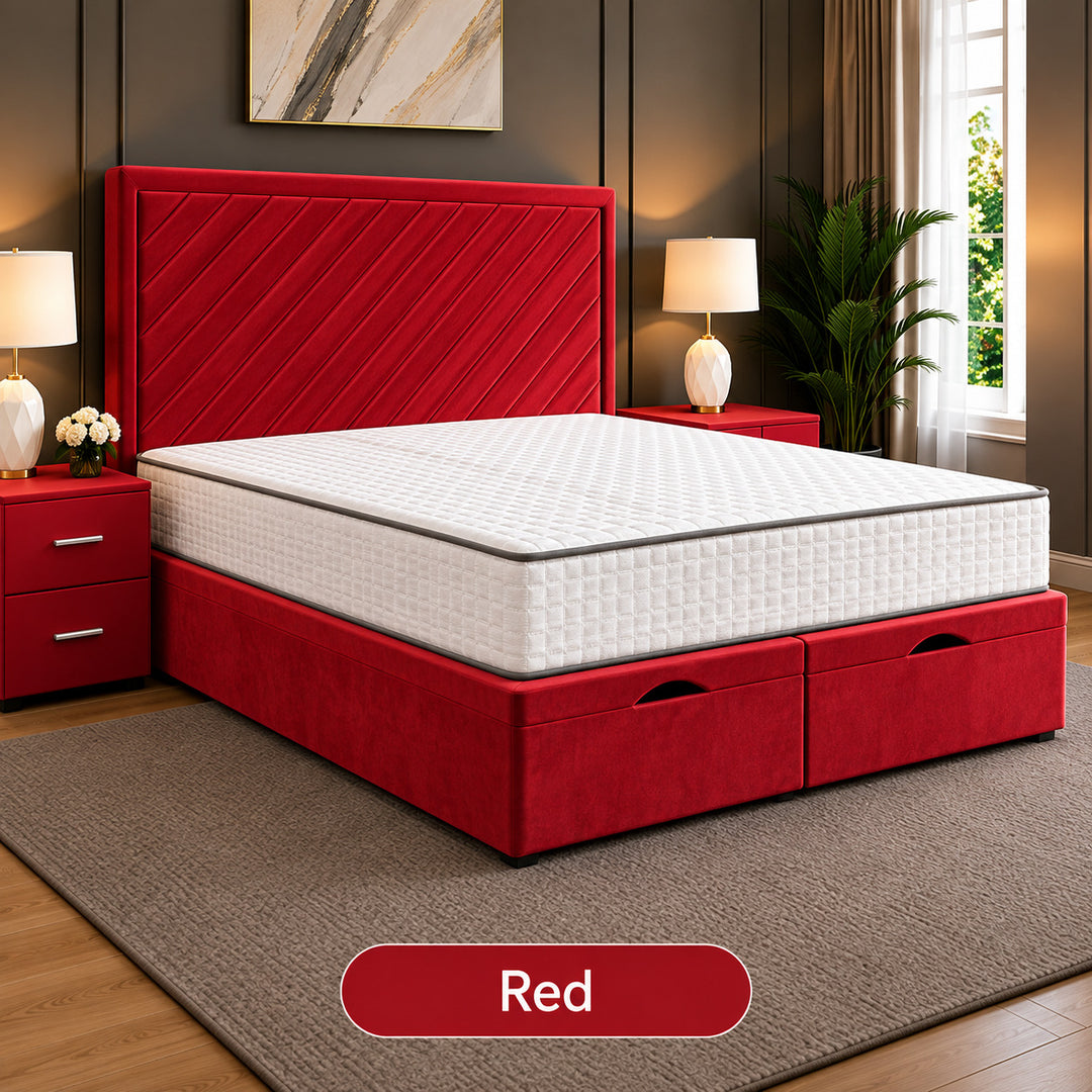 Leo Divan Plain Ottoman Storage Bed Frame