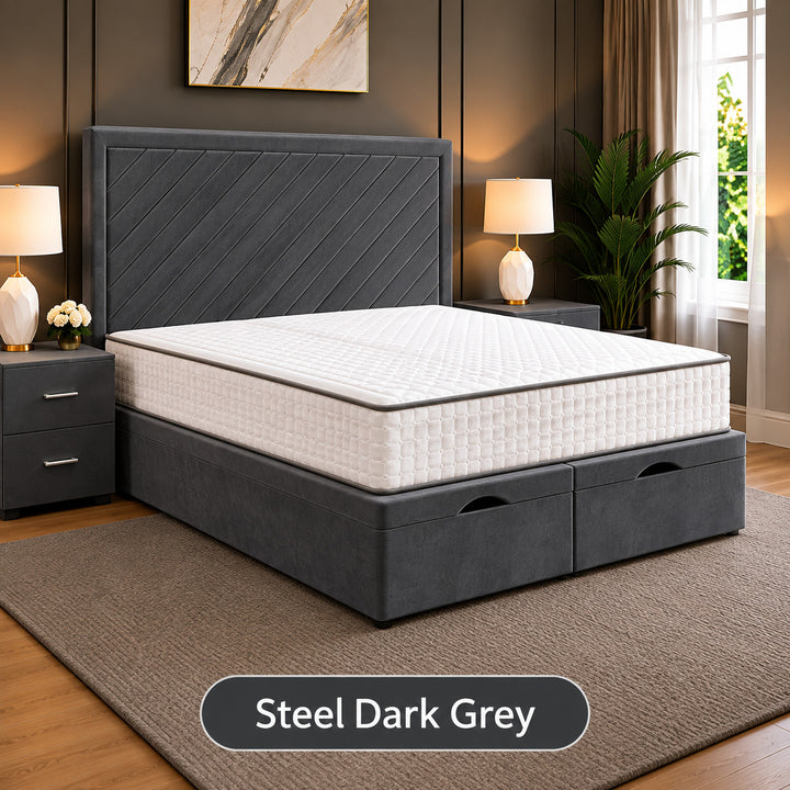 Leo Divan Plain Ottoman Storage Bed Frame