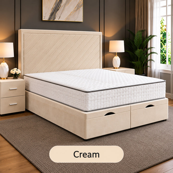 Leo Divan Plain Ottoman Storage Bed Frame