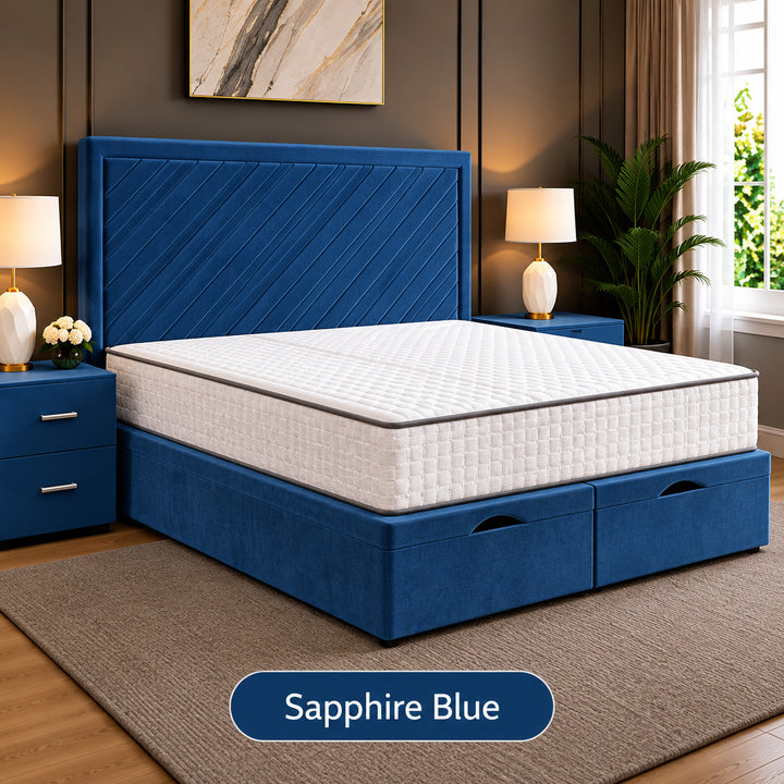 Leo Divan Plain Ottoman Storage Bed Frame