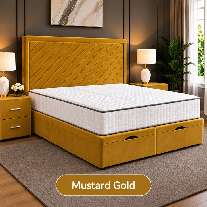 Leo Divan Plain Ottoman Storage Bed Frame