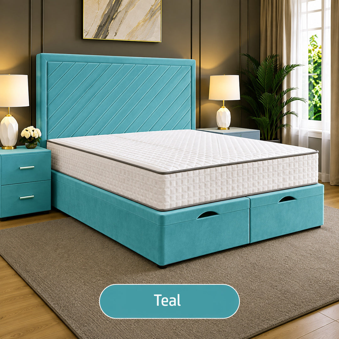 Leo Divan Plain Ottoman Storage Bed Frame