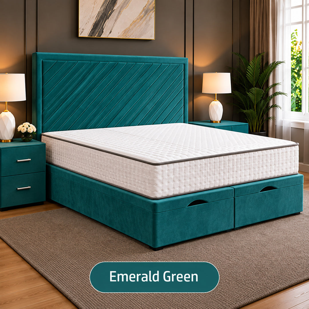Leo Divan Plain Ottoman Storage Bed Frame
