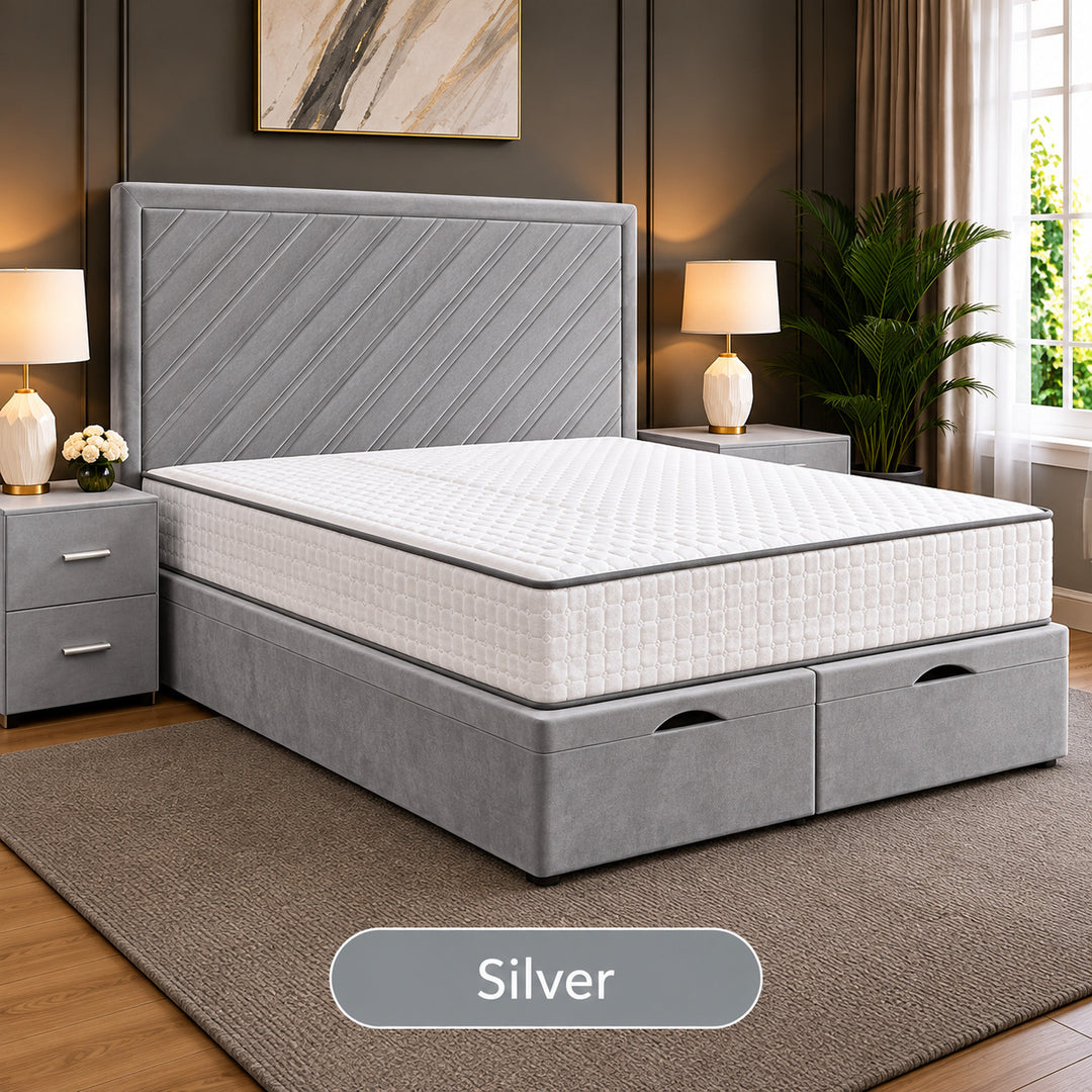 Leo Divan Plain Ottoman Storage Bed Frame