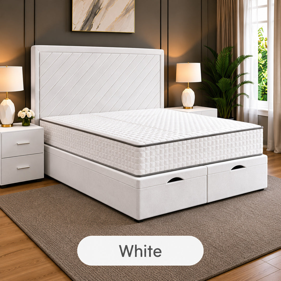 Leo Divan Plain Ottoman Storage Bed Frame