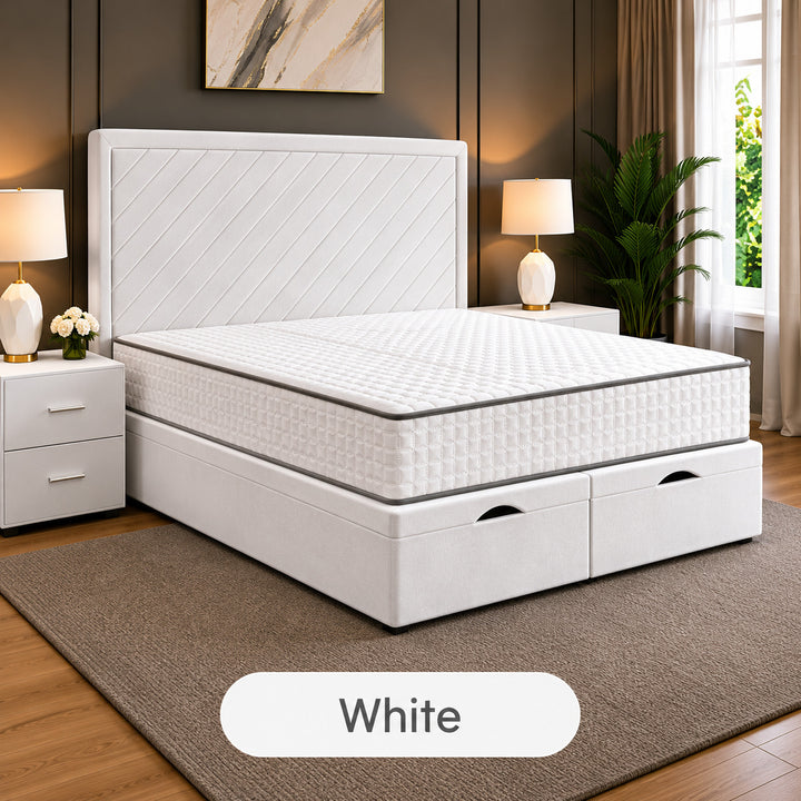 Leo Divan Plain Ottoman Storage Bed Frame