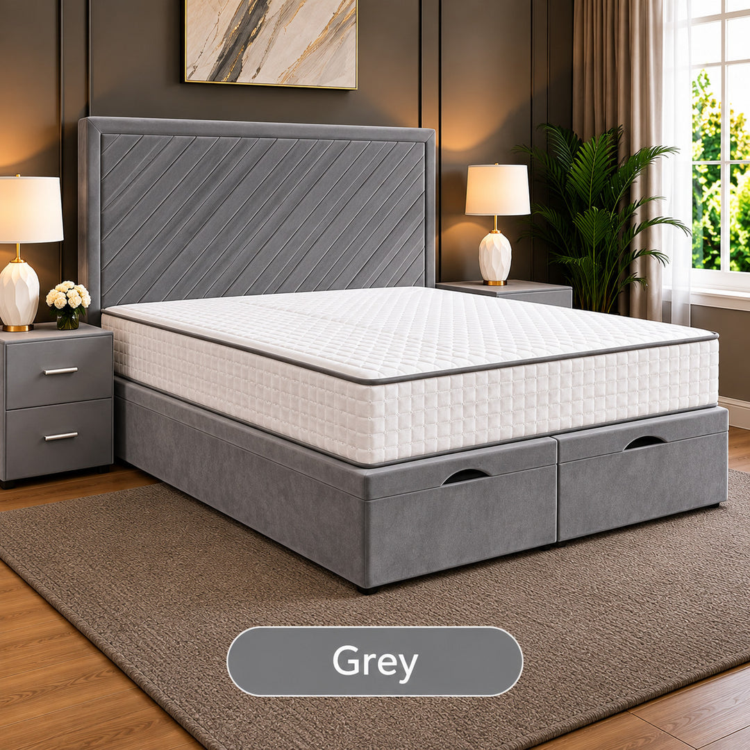 Leo Divan Plain Ottoman Storage Bed Frame