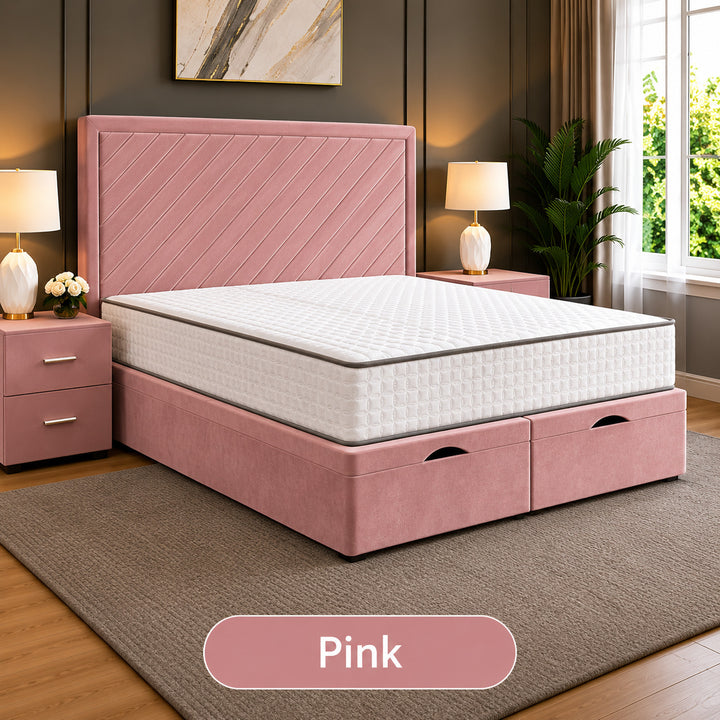 Leo Divan Plain Ottoman Storage Bed Frame