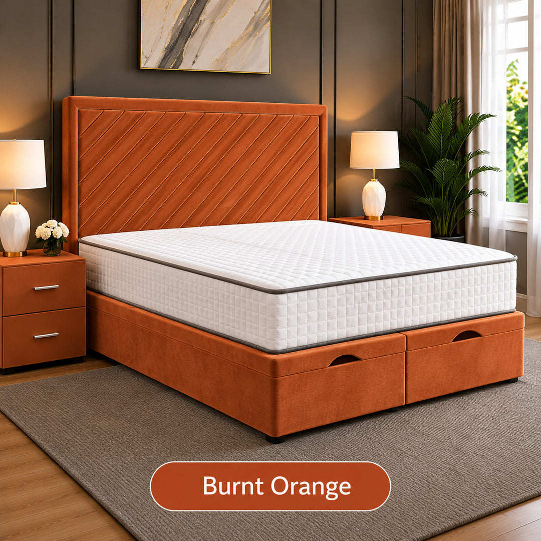 Leo Divan Plain Ottoman Storage Bed Frame