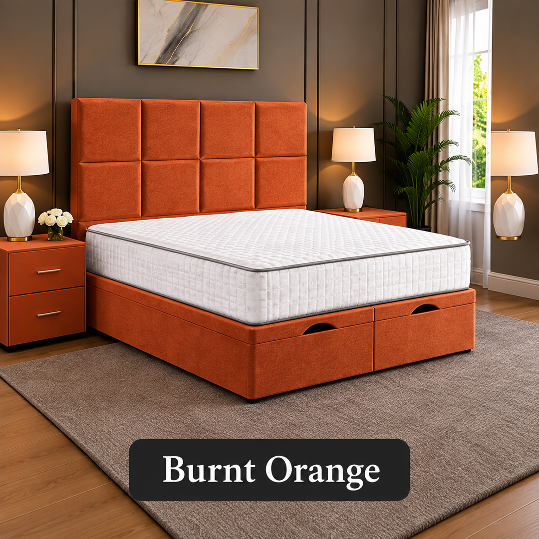 Noble Square Cubed Divan Storage Ottoman Bed Frame