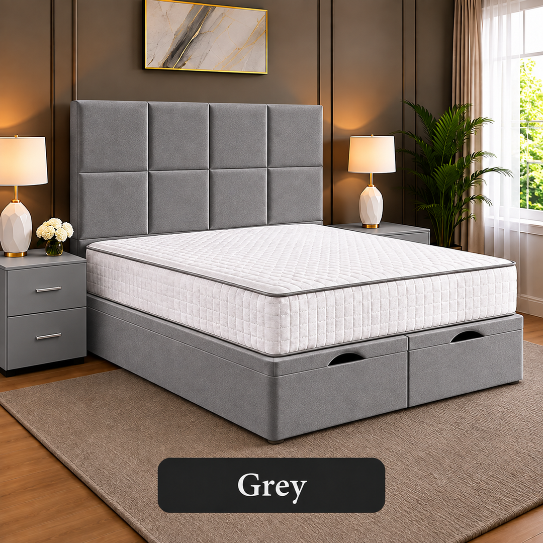 Noble Square Cubed Divan Storage Ottoman Bed Frame