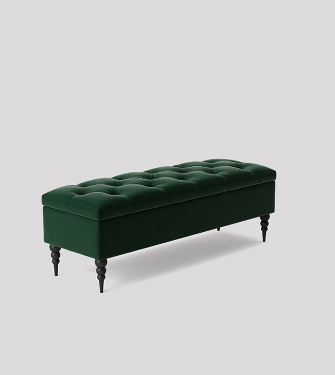 Safar Chesterfield Shoe Storage Bench with Legs