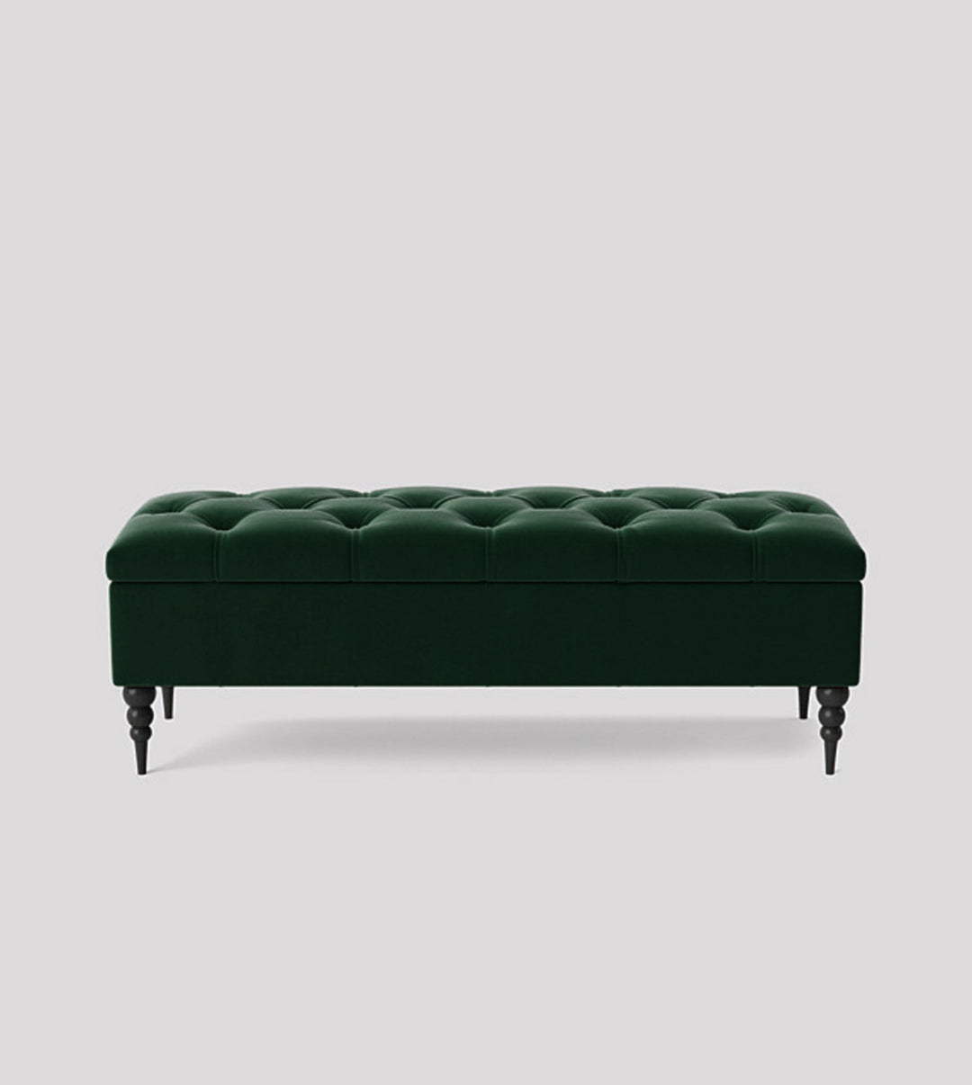 Safar Chesterfield Shoe Storage Bench with Legs