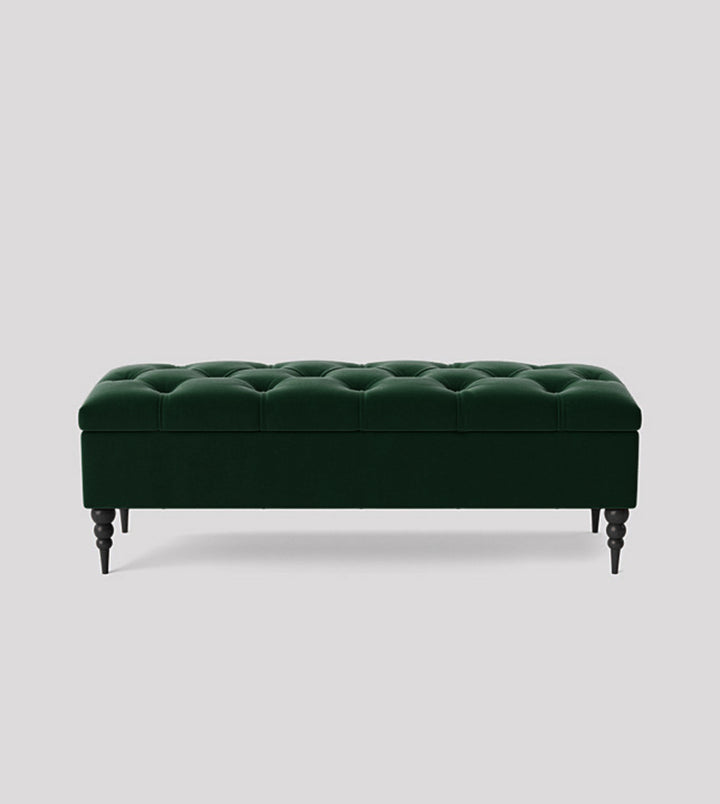 Safar Chesterfield Shoe Storage Bench with Legs