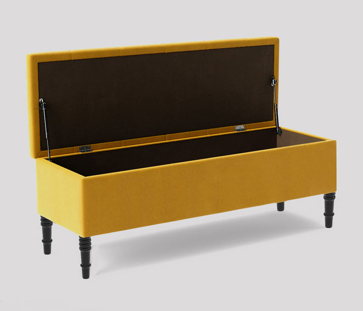 Swiss Chesterfield Upholstered Footstool
