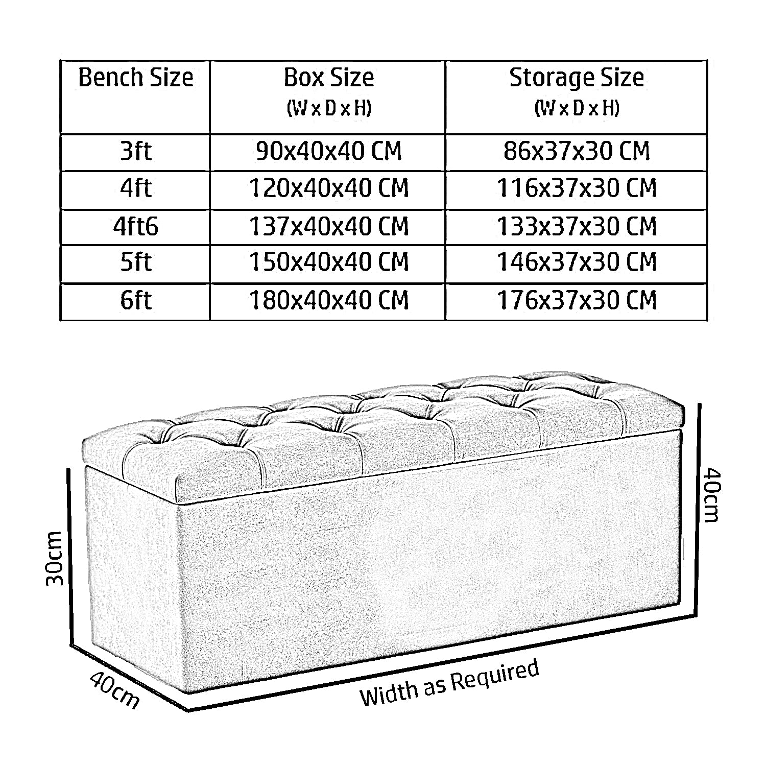 Luna Chesterfield Blanket Storage Box