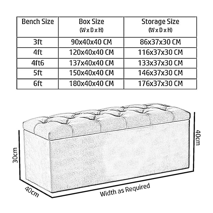 Luna Chesterfield Blanket Storage Box