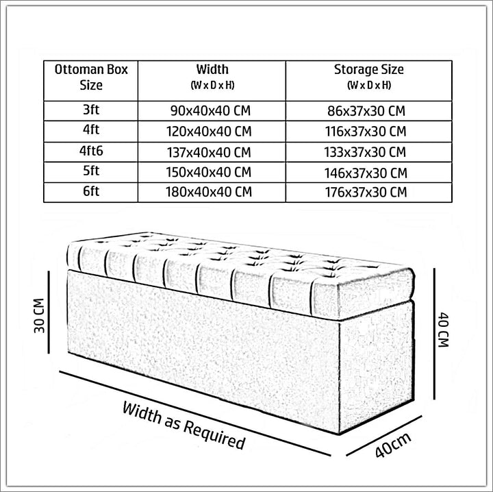 SD Plush Ottoman storage Box